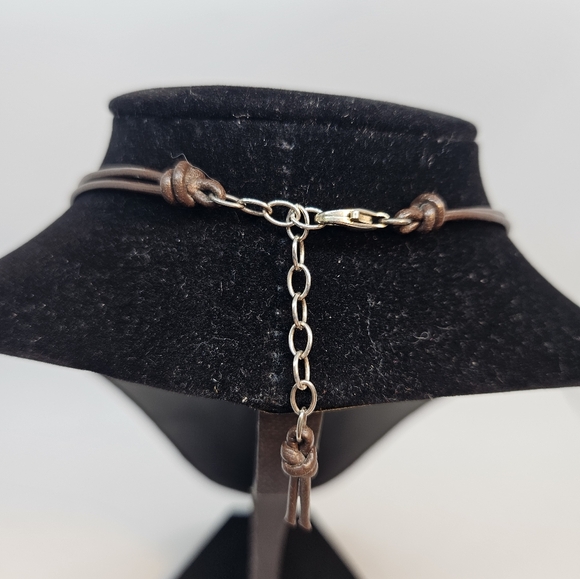 Silpada Leather and Silver Necklace #N1257 - Picture 2 of 4